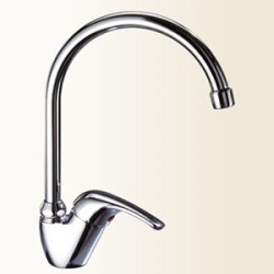 LINEA CUCINA Miscelatore per lavello con canna alta finitura nickel spazzolato