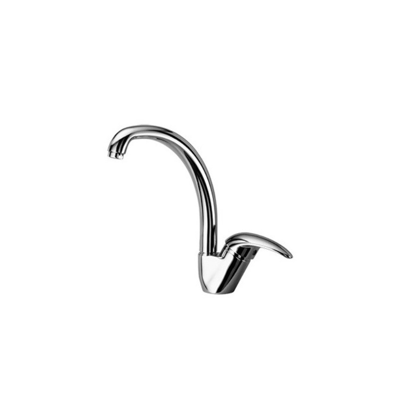 LINEA CUCINA Miscelatore per lavello con canna alta finitura sale & pepe