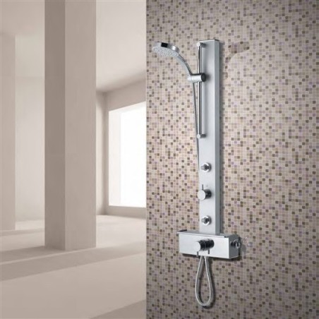 HYDRA pannello doccia con miscelatore termostatico finitura satinato