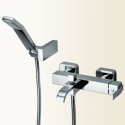 KLIP miscelatore monocomando vasca esterno finitura nickel spazzolato