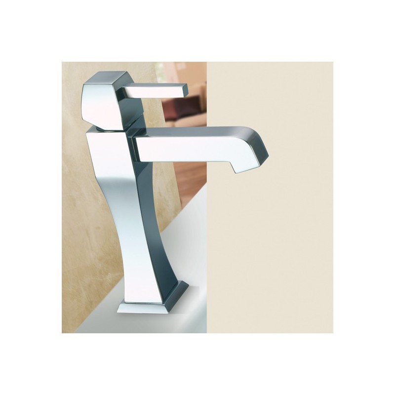 CHARLOTTE miscelatore monocomando lavabo finitura nickel spazzolato