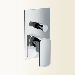 SOPHIE miscelatore monocomando vasca incasso con deviatore finitura nickel spazzolato