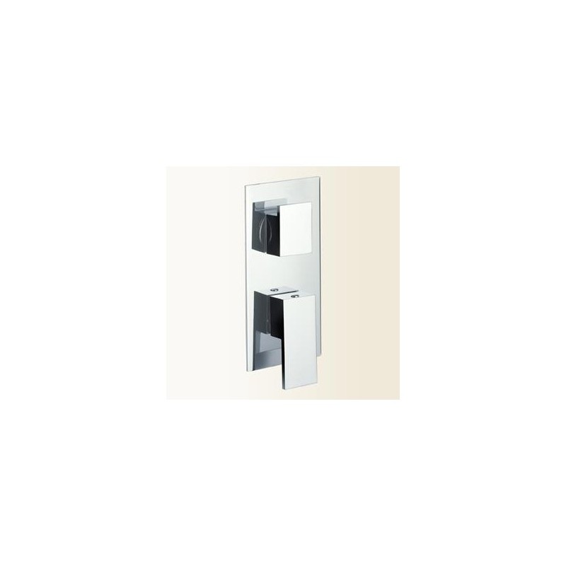 OPEN SPACE miscelatore monocomando doccia/vasca incasso con deviatore a 3 uscite finitura nickel spazzolato