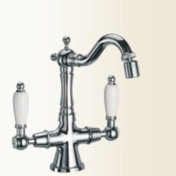 LOTUS Monoforo per bidet con canna antica finitura vecchio rame