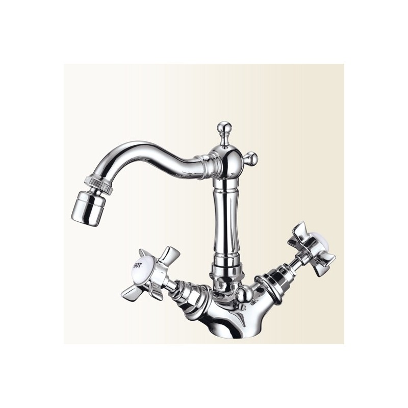 LIVINGSTONE monoforo bidet con canna alta finitura vecchio bronzo