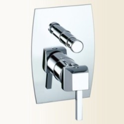 CHARLOTTE miscelatore monocomando doccia incasso con deviatore finitura nickel spazzolato