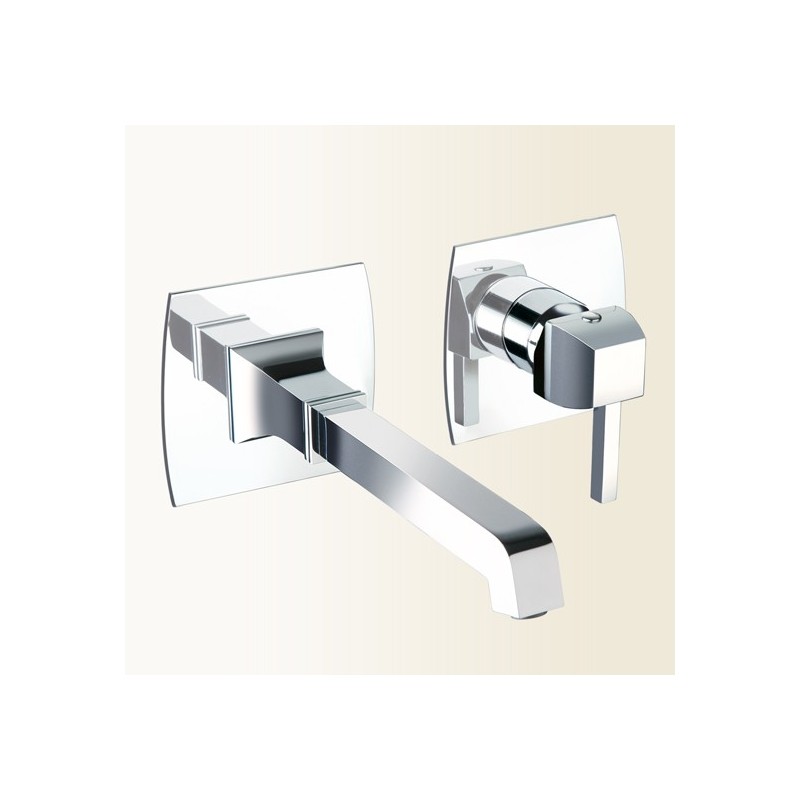 CHARLOTTE miscelatore monocomando lavabo da incasso finitura nickel spazzolato