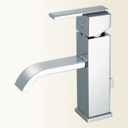 KLIP miscelatore monocomando lavabo con scarico automatico finitura nickel spazzolato