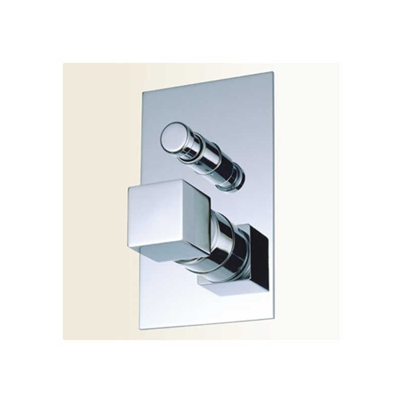 RUBIK miscelatore monocomando doccia incasso con deviatore finitura nickel spazzolato