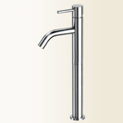 HEOS Miscelatore per lavabo con bocca curva con prolunga finitura  cromo