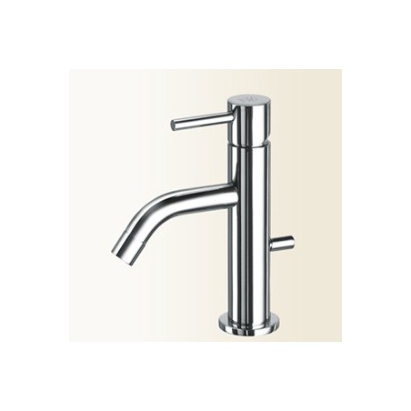 HEOS Miscelatore per bidet con bocca curva finitura nickel spazzolato