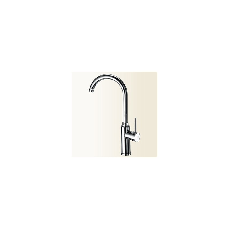 SIMPLY Miscelatore per lavabo con bocca e corpo alti finitura nickel spazzolato