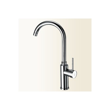 SIMPLY Miscelatore per lavabo con bocca e corpo alti finitura nickel spazzolato