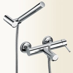 SIMPLY Miscelatore monocomando per vasca finitura nickel spazzolato