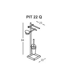 PITAGORA piantana quattro funzioni portasapone