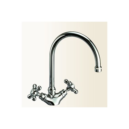 CLASSICI CUCINA Monoforo per lavello finitura bianco-cromo