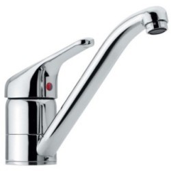 60 rubinetto cucina monocomando finitura bianco