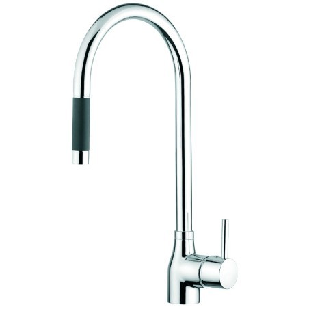 HI-TECH rubinetto monocomando lavello finitura nickel spazzolato