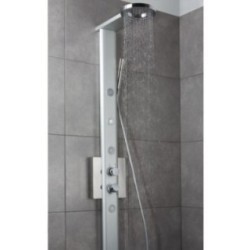 LUNA 3 PLUS colonna doccia con miscelatore monocomando finitura satinato