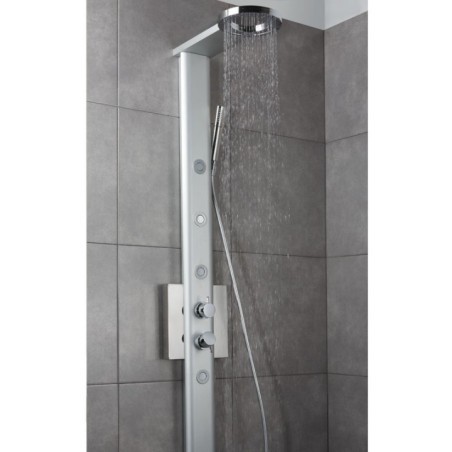 LUNA 3 PLUS colonna doccia con miscelatore monocomando finitura satinato