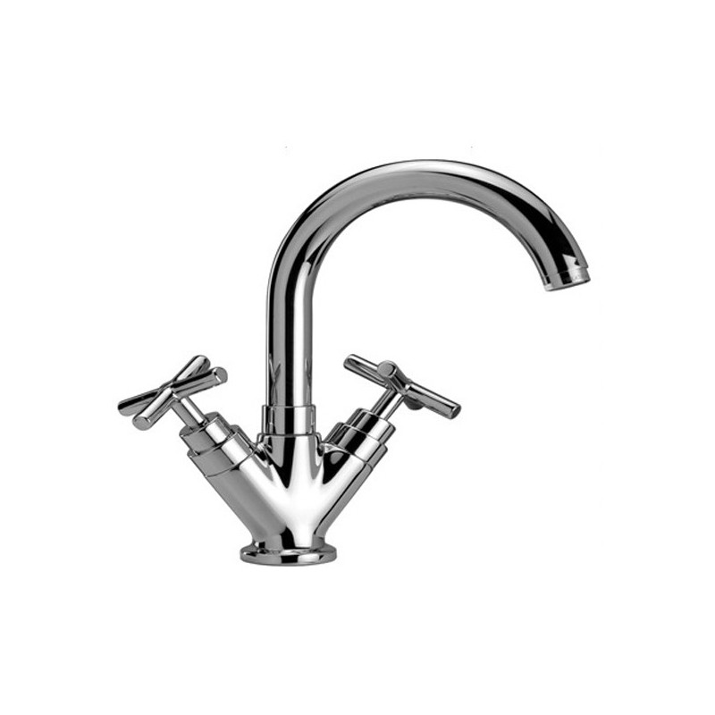 FOUR rubinetto monoforo lavabo con bocca girevole completo di scarico