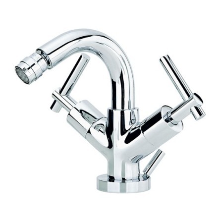 ROAMING MONOLEVA rubinetto monoforo bidet con scarico 1" 1/4 finitura cromo con particolari in legno