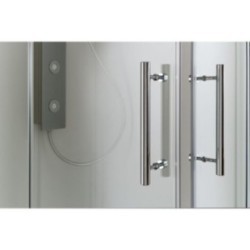 DIRK Box doccia Angolare scorrevole finitura cromo 80-100 cm trasparente (misura 77/80-97/100 h.195)