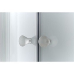 TAKO Box doccia Circolare scorrevole finitura bianco 90 cm trasparente (misura 88/90-88/90 h.195)