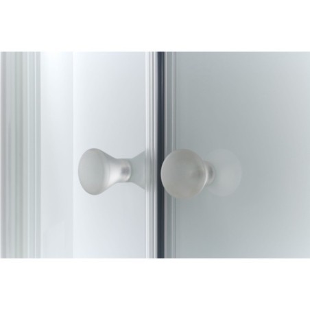 TAKO Box doccia Circolare scorrevole finitura bianco 90 cm trasparente (misura 88/90-88/90 h.195)