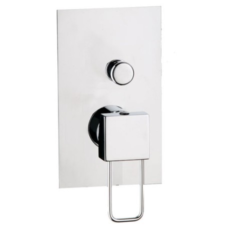 QUADRA rubinetto monocomando doccia incasso con deviatore a pulsante finitura cromo