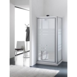 SAIL Porta battente finitura argento satinato 70 cm trasparente (misura 67/72 h.185)