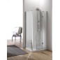 ARTIKA DOOR Porta battente finitura cromo 100 cm trasparente (misura 95/100 h.185)