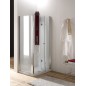 HIDRA DOOR Porta pieghevole finitura argento satinato 80 cm trasparente (misura 75/80 h.195)