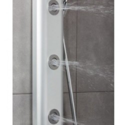 LUNA 3 PLUS colonna doccia con miscelatore monocomando finitura satinato