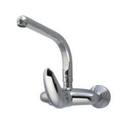 LISCAMM rubinetto lavello a parete bocca fusa finitura cromo