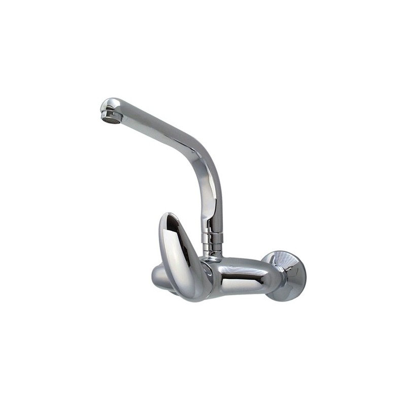 LISCAMM rubinetto lavello a parete bocca fusa finitura cromo