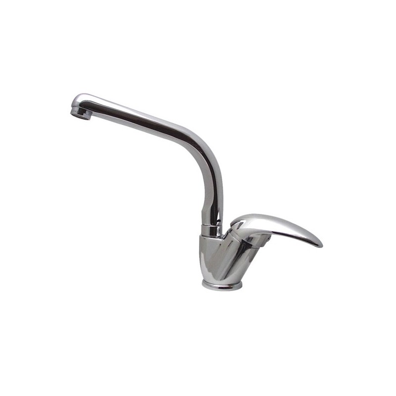 LISCAMM rubinetto monocomando lavello laterale bocca fusa finitura cromo