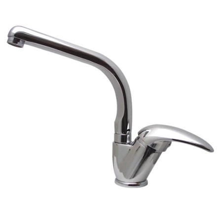 LISCAMM rubinetto monocomando lavello laterale bocca fusa finitura cromo