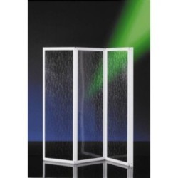 KETCH Pieghevole vasca finitura argento satinato 3 ANTE acrilico (misura 140 h.140)