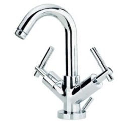 ROAMING MONOLEVA rubinetto monoforo lavabo con scarico 1" 1/4 finitura cromo