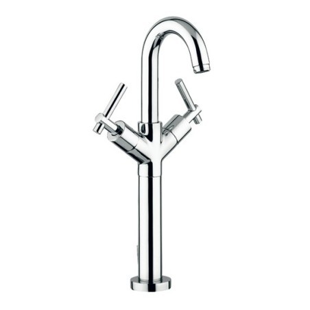 ROAMING MONOLEVA rubinetto monoforo lavabo prolungato con scarico 1" 1/4 finitura cromo