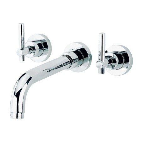 ROAMING MONOLEVA batteria lavabo a parete finitura cromo