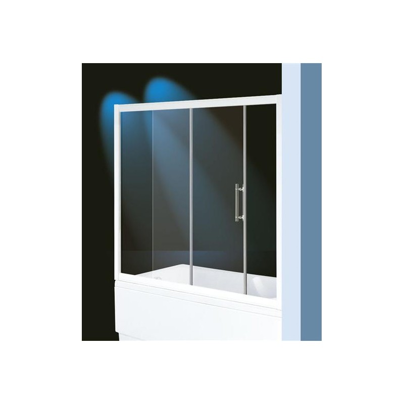 BLOOM BATH Sopravasca finitura argento satinato 155 cm trasparente (misura 150/155 h.140)