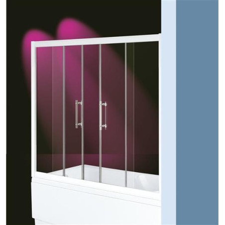 ZED BATH Sopravasca finitura bianco 180 cm trasparente (misura 175/180 h.140)