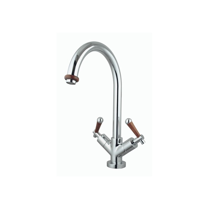 ROAMING MONOLEVA rubinetto monoforo lavello bocca a "P" ø 26 finitura cromo