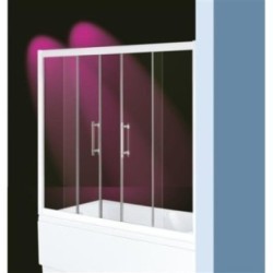 ZED BATH Sopravasca finitura cromo 130 cm trasparente (misura 125/130 h.140)