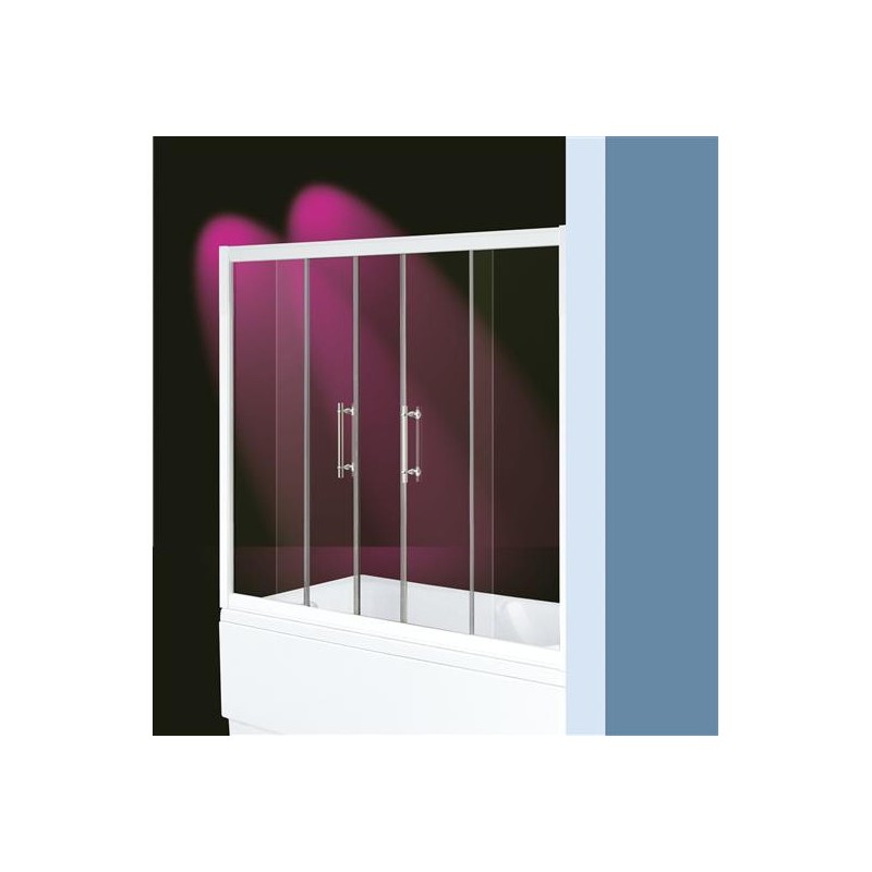 ZED BATH Sopravasca finitura cromo 190 cm trasparente (misura 185/190 h.140)