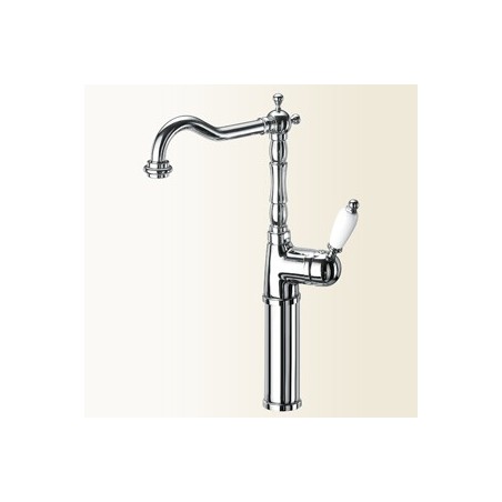 PARENTESI miscelatore monocomando lavabo canna alta antica girevole finitura vecchio rame