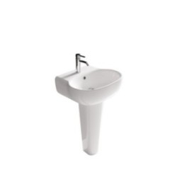 ERGO lavabo cm 55x48xh18, monoforo + colonna