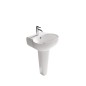 ERGO lavabo cm 55x48xh18, monoforo + colonna